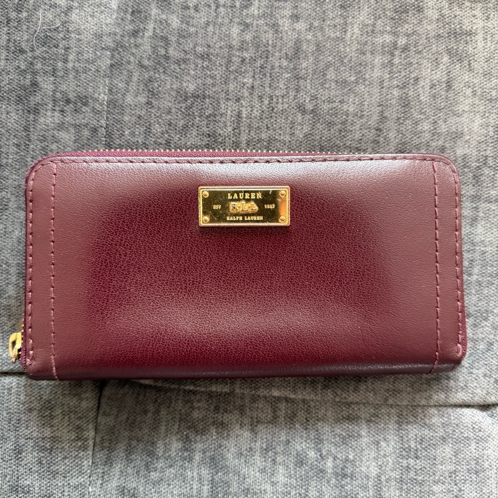 Lauren Ralph Lauren Burgundy Leather Wallet